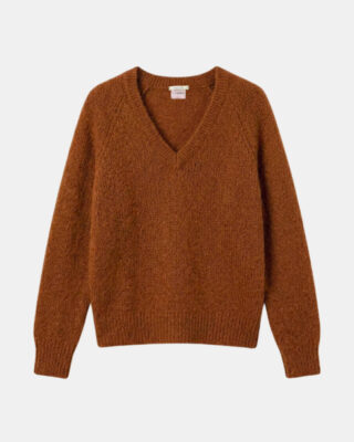 Pull Col V Anouch – Ocre par la marque Tricots Jean Marc Tricots Jean Marc - Pull Col V Anouch – Ocre
