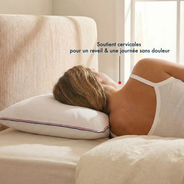 La Couette Française - Oreiller Auron - Confort Hôtel – 65x65
