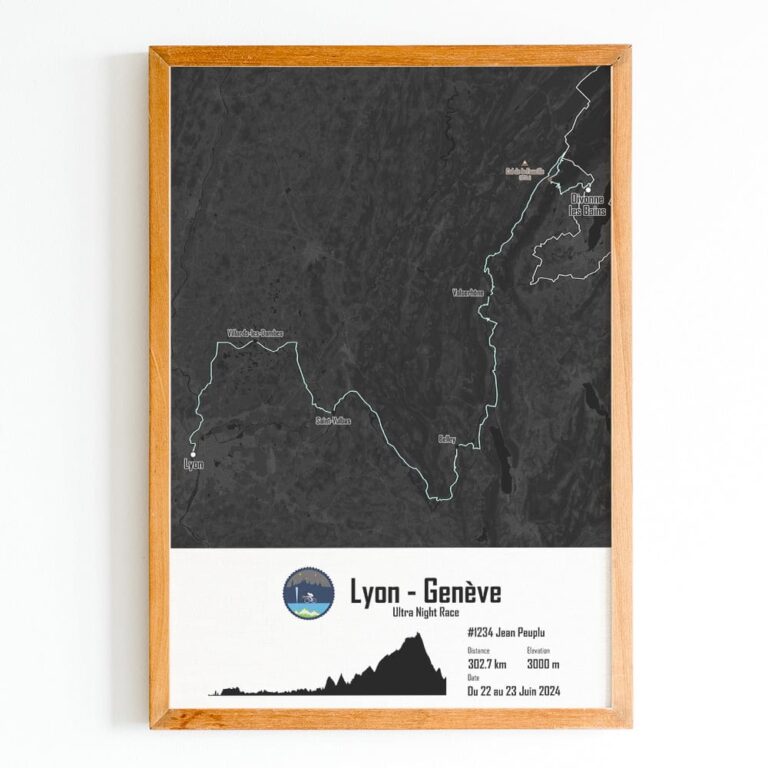 The Post Trace - Lyon - Genève - Affiche Cyclisme