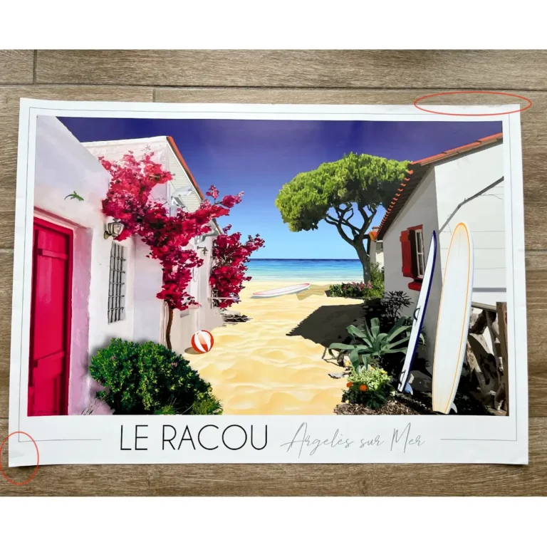 Foliove - Affiche Plage du Racou imparfaite | 50x70 cm – 50x70 cm (B2)