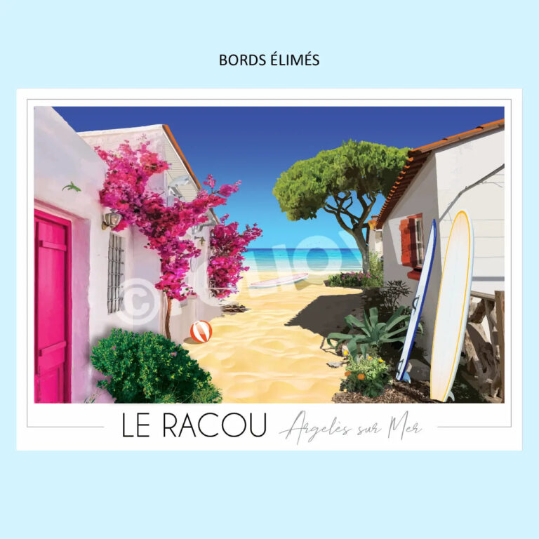 AfficheRacou50x70imparfaite5 Foliove - Affiche Plage du Racou imparfaite | 50x70 cm – 50x70 cm (B2)