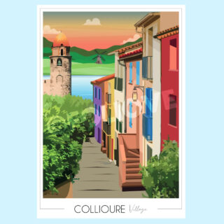 Affiche Collioure Village par la marque Foliove Foliove - Affiche Collioure Village