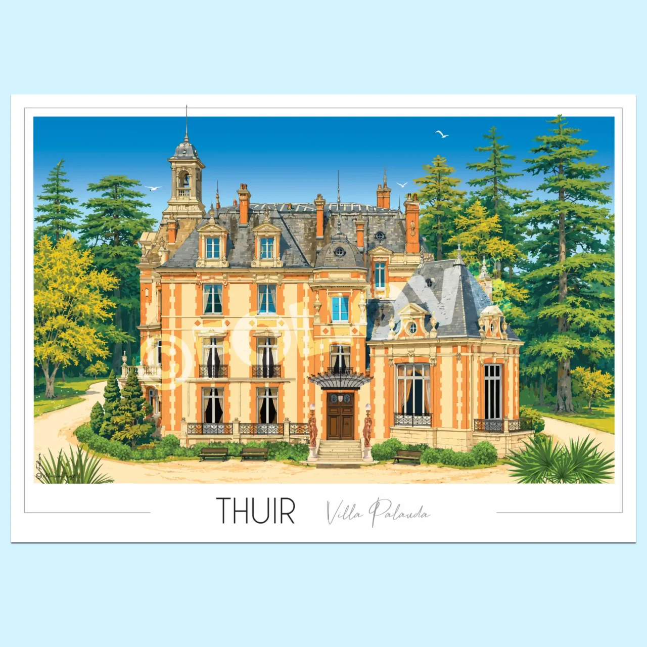 Affiche Thuir Villa Palauda 3 Foliove - Affiche Villa Palauda – Thuir – 100x140 cm (B0)