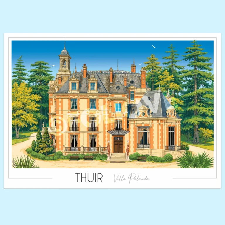 Affiche Thuir Villa Palauda 3 Foliove - Affiche Villa Palauda – Thuir – 100x140 cm (B0)