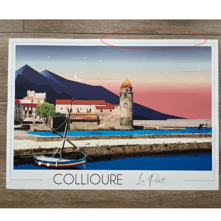Foliove - Affiche Collioure Plage | Imparfaite 50x70 cm – 50x70 cm (B2)