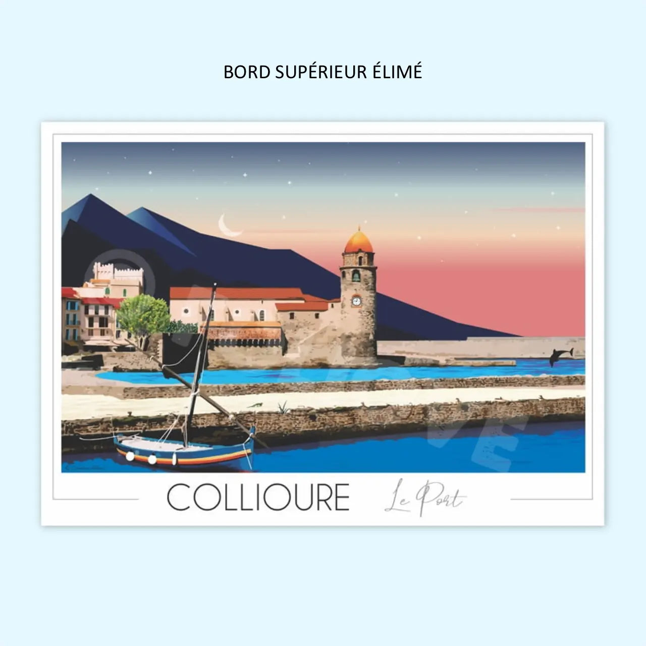 Affichecollioureplageimparfaite4 Foliove - Affiche Collioure Plage | Imparfaite 50x70 cm – 50x70 cm (B2)