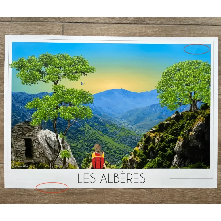 Foliove - Affiche Massif des Albères | Imparfaite 50x70 cm – 50x70 cm (B2)