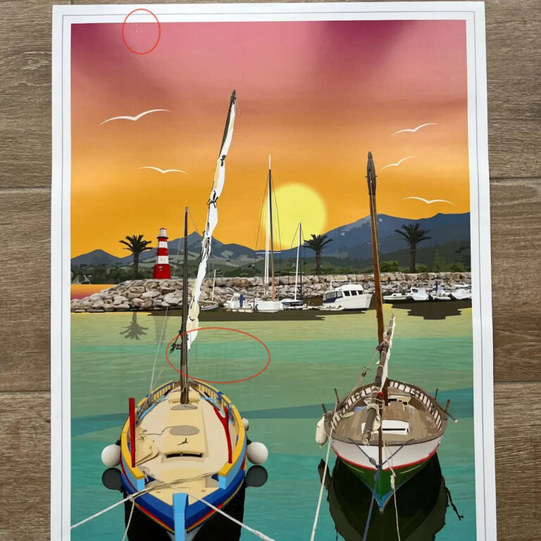 Foliove - Affiche Argelès sur Mer Port | Imparfaite 50x70 cm – 50x70 cm (B2)