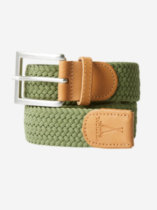 Ceinture Tressée Premium Vert Olive Pierrot x Vertical par la marque Pierrot Pierrot - Ceinture Tressée Premium Vert Olive Pierrot x Vertical