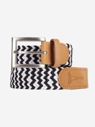 Ceinture Tressée Premium Noir et Blanc Pierrot x Vertical par la marque Pierrot Pierrot - Ceinture Tressée Premium Noir et Blanc Pierrot x Vertical
