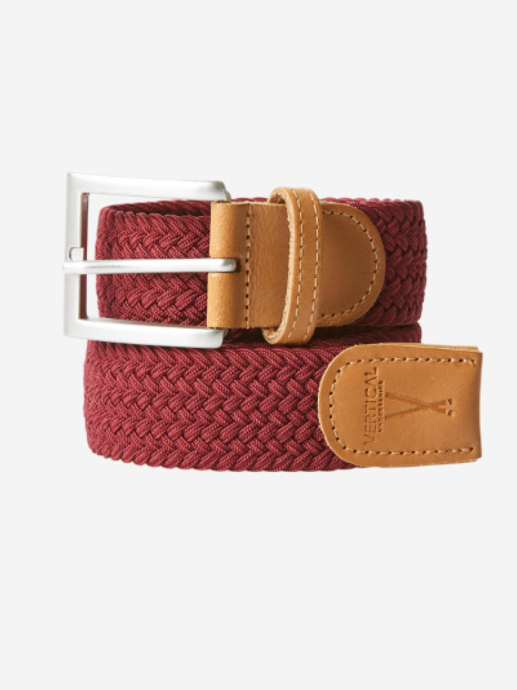 B0HGMK5PJ3.MAIN Pierrot - Ceinture Tressée Premium Bordeaux Pierrot x Vertical – L