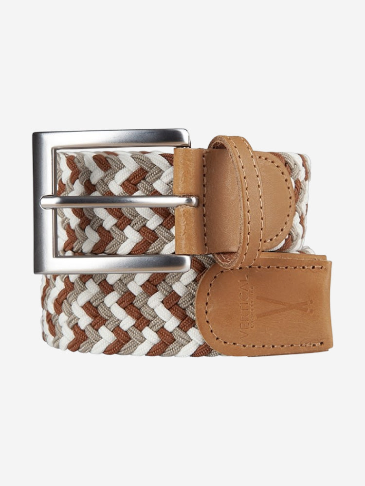 B0HGMKXQLX.MAIN Pierrot - Ceinture Tressée Premium Marron et Blanc Pierrot x Vertical – L