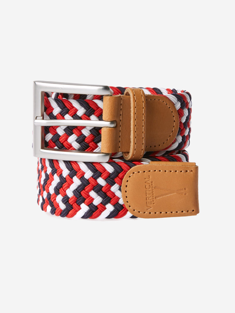 B0HGML5473.MAIN Pierrot - Ceinture Tressée Premium Bleu Blanc Rouge Pierrot x Vertical – L