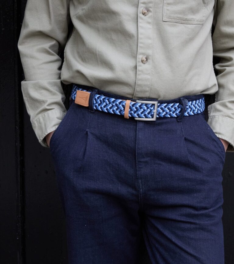 Pierrot - Ceinture Tressée Premium Camaïeu de Bleus Pierrot x Vertical – L