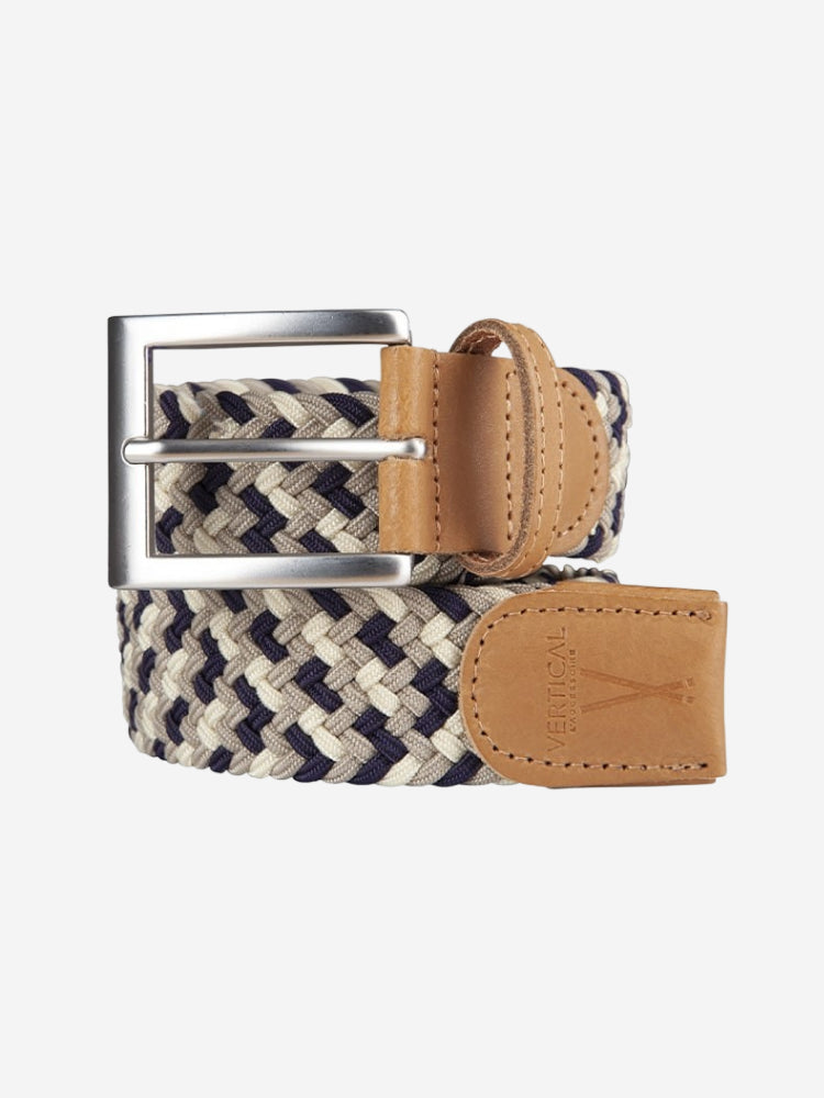 B0HGMRTDF4.MAIN Pierrot - Ceinture Tressée Premium Marron Bleu Beige Pierrot x Vertical – L