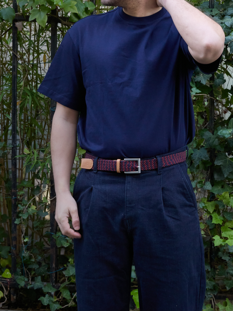 Pierrot - Ceinture Tressée Premium Bordeaux et Bleu Marine Pierrot x Vertical – L
