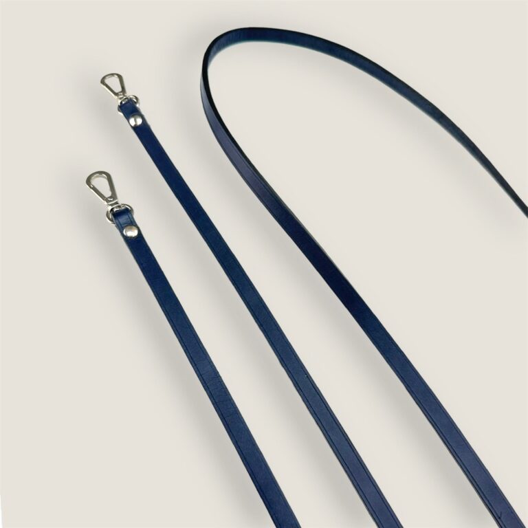 Atelier BALTUS - Bandoulière fine en cuir – Citron finition argent