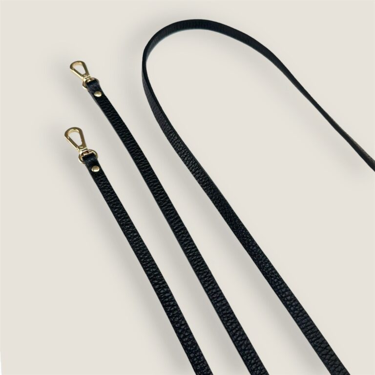 Atelier BALTUS - Bandoulière fine en cuir – Citron finition argent