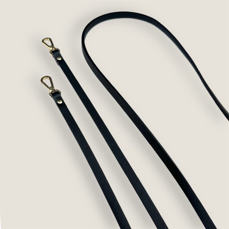 Atelier BALTUS - Bandoulière fine en cuir – Citron finition argent