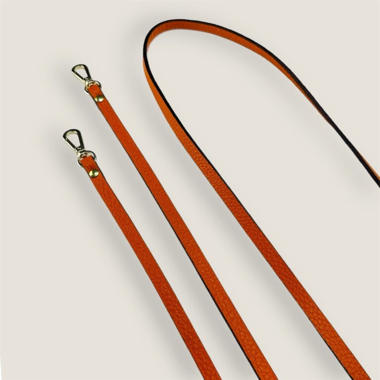 Atelier BALTUS - Bandoulière fine en cuir – Citron finition argent