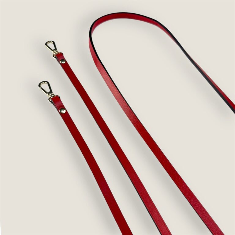 Atelier BALTUS - Bandoulière fine en cuir – Citron finition argent