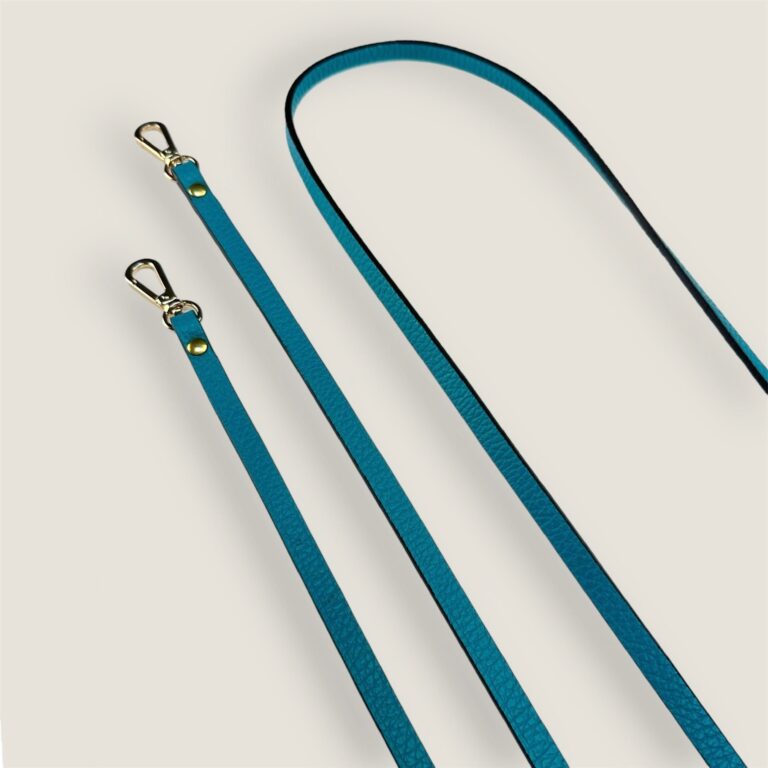 Atelier BALTUS - Bandoulière fine en cuir – Citron finition argent