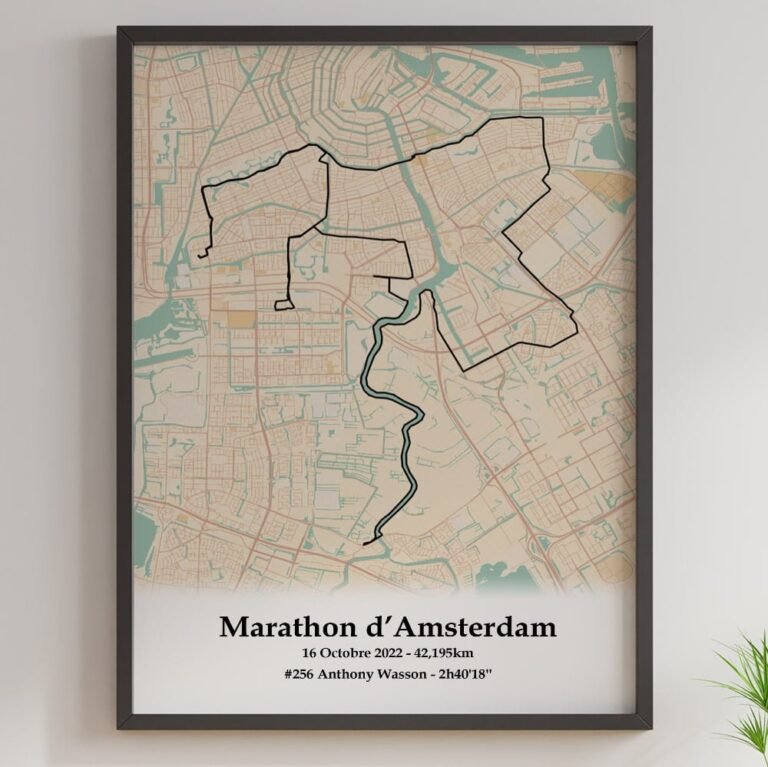 The Post Trace - Affiche Marathon d'Amsterdam