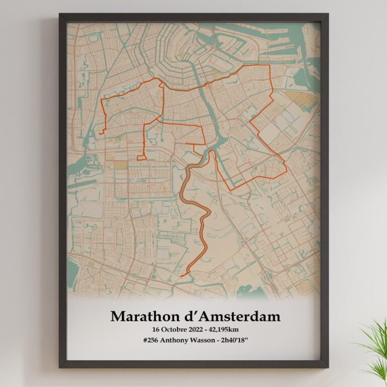 The Post Trace - Affiche Marathon d'Amsterdam