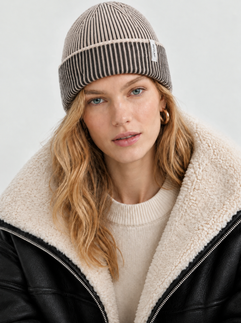 PIPOLAKI - Bonnet UBAC – Noir/Beige