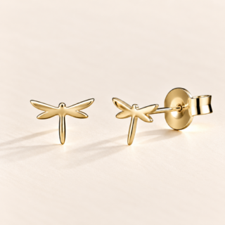 Puce d’oreilles libellule Or jaune par la marque Annah Cruz Annah Cruz - Puce d’oreilles libellule Or jaune