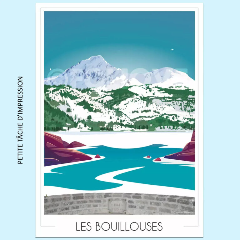 Bouillousesimparfaite Foliove - Affiche Font Romeu - Lac des Bouillouses | Imparfaite 50x70 cm – 50x70 cm (B2)