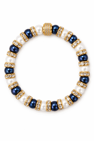 Bracelet Schachmatt Perles de Culture Noir Nuit et Blanc par la marque NEIJE NEIJE - Bracelet Schachmatt Perles de Culture Noir Nuit et Blanc