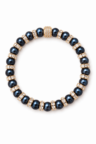 Bracelet Madame Bovary Perles de Culture Noir Nuit par la marque NEIJE NEIJE - Bracelet Madame Bovary Perles de Culture Noir Nuit