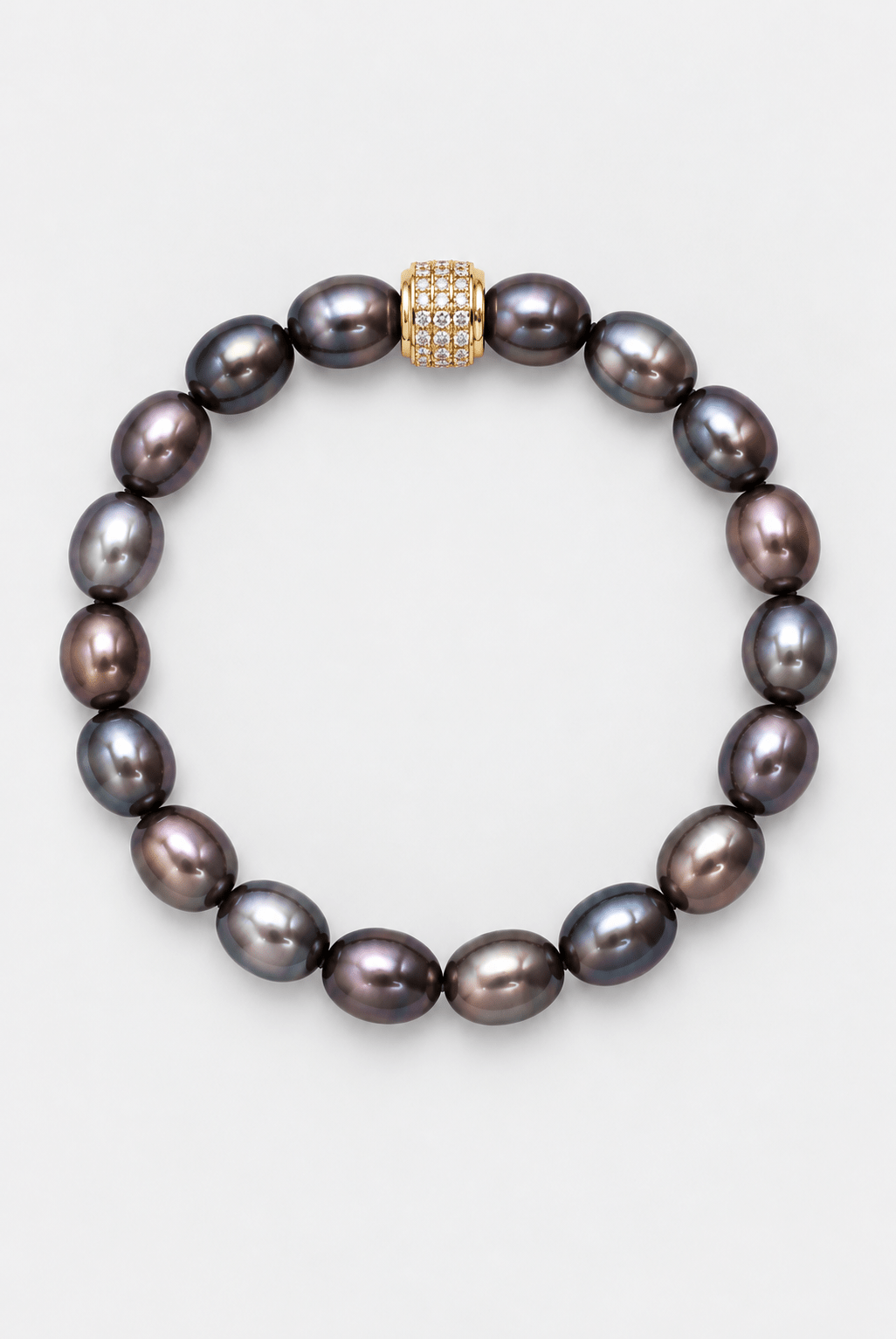 Bracelet Perles de culture noires NEIJE - Parure Collier & Bracelet Perles de Culture Noires - Athéna – 50 cm + extension de 5 cm / 19 cm