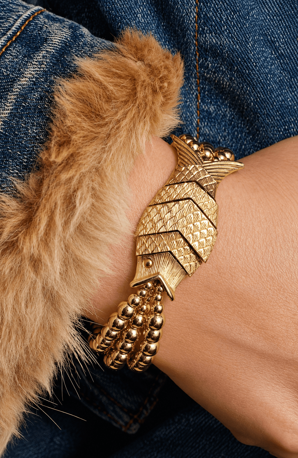 Bracelet Poisson Or e6f2e18c 3407 4057 9fd1 81109e129657 NEIJE - Bracelet Poisson Majestic Gefilte – 19 cm
