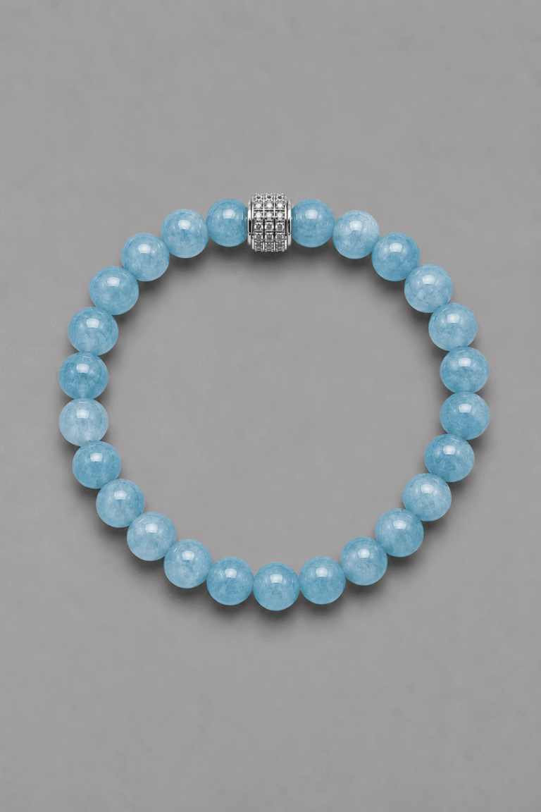 Bracelet aigue marine dd5119f5 b5c9 4491 b454 6f2efd7e5091 NEIJE - Bracelet Candy Aigue Marine Or Blanc – L (poignet de 17 à 19 cm)