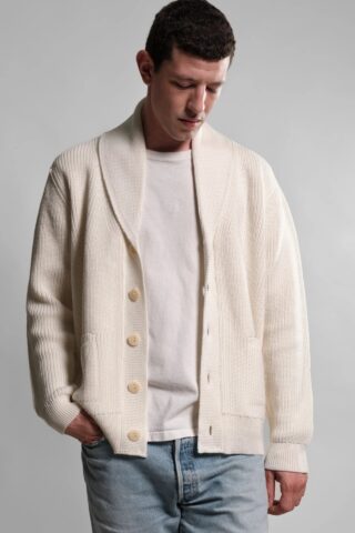 Cardigan Vasken – Écru par la marque Nitto Knitwear Nitto Knitwear - Cardigan Vasken – Écru