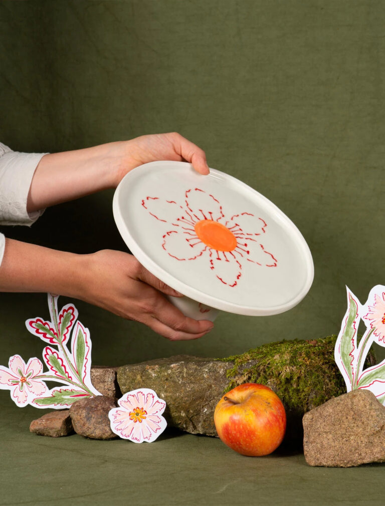 Maison Primavera - Compotier en porcelaine à motif Marguerite - La Clé des champs