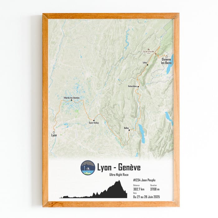 The Post Trace - Lyon - Genève - Affiche Cyclisme