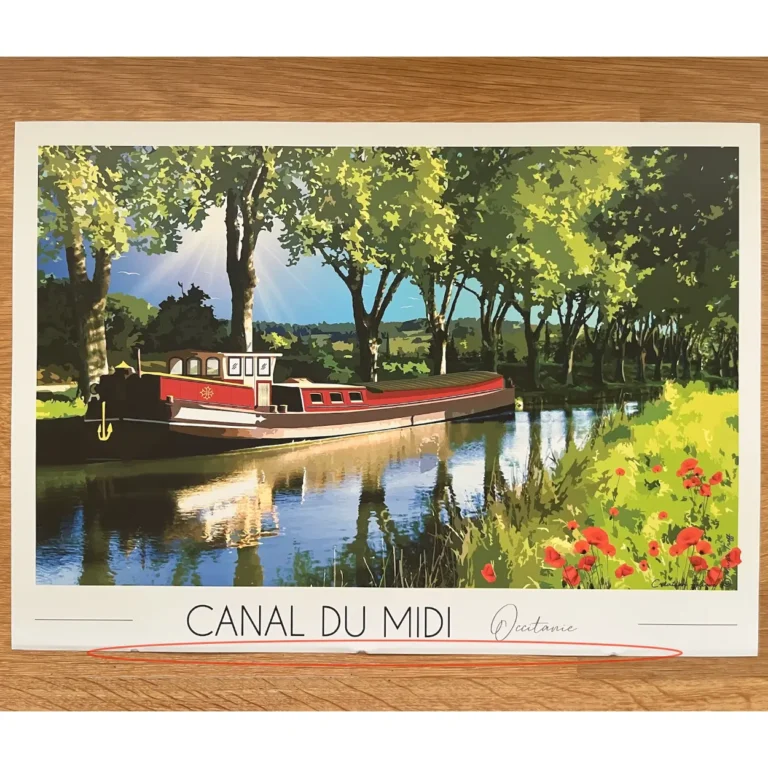 Foliove - Affiche Canal du Midi | Imparfaite 30x42 cm – 30x42 cm (A3)