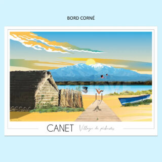 Affiche Canet en Roussillon | Imparfaite 50×70 cm par la marque Foliove Foliove - Affiche Canet en Roussillon | Imparfaite 50×70 cm
