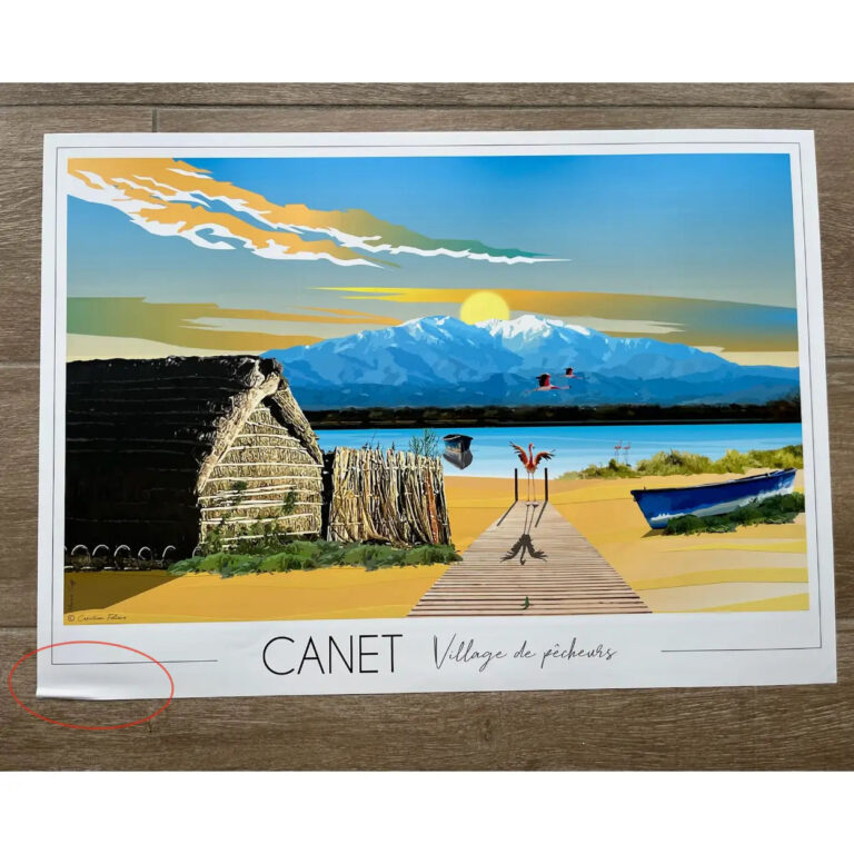 Foliove - Affiche Canet en Roussillon | Imparfaite 50x70 cm – 50x70 cm (B2)