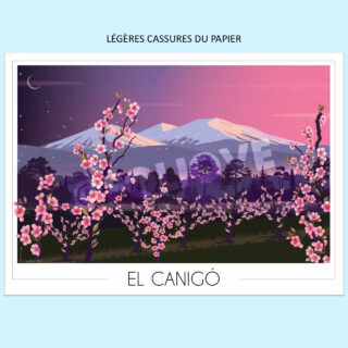 Foliove - Affiche Canigou Pêchers en fleurs | Imparfaite 50×70 cm