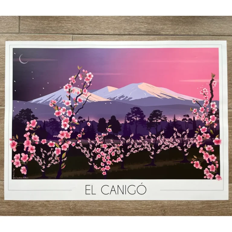 Foliove - Affiche Canigou Pêchers en fleurs | Imparfaite 50x70 cm – 50x70 cm (B2)