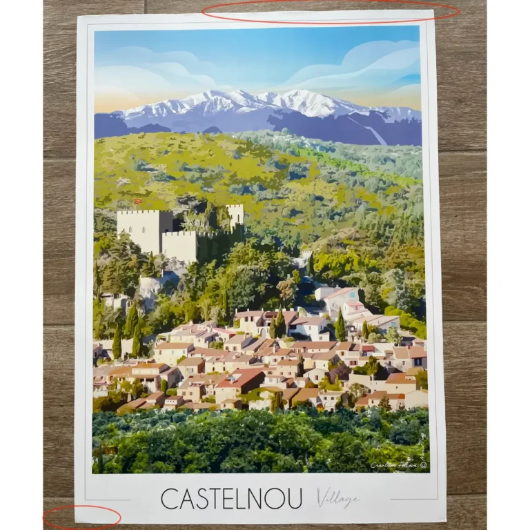 Foliove - Affiche de Castelnou | Imparfaite 50x70 cm – 50x70 cm (B2)