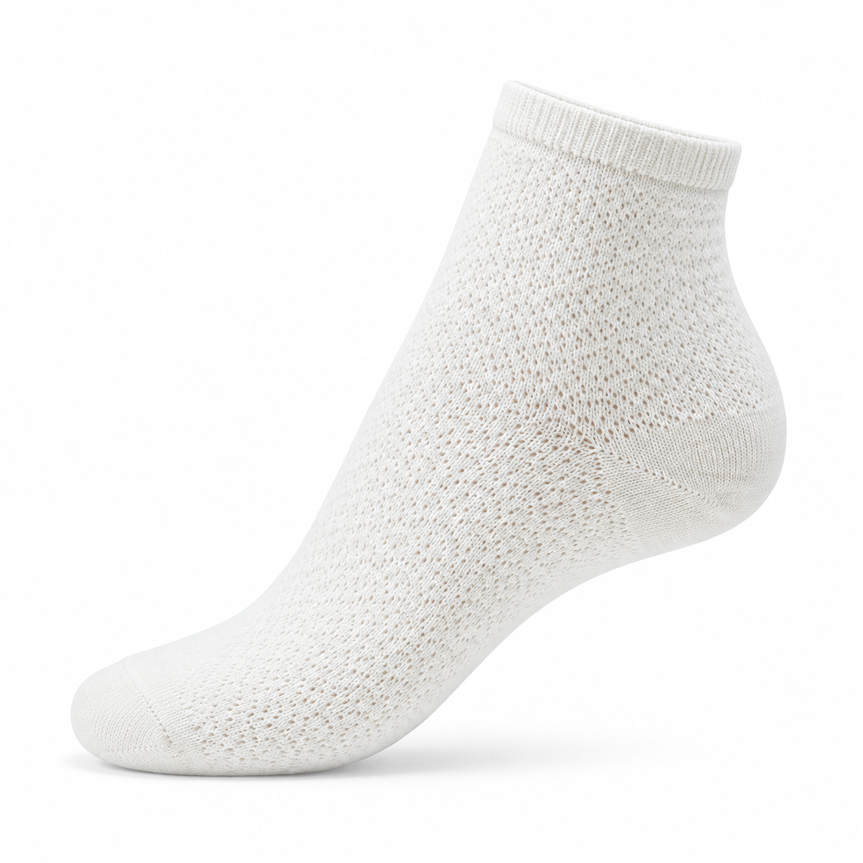 Chaussette blanche en maille ajouree Maison Broussaud - Maille Ajourée - chaussettes femme - laine écru – 39/41 / Ecru