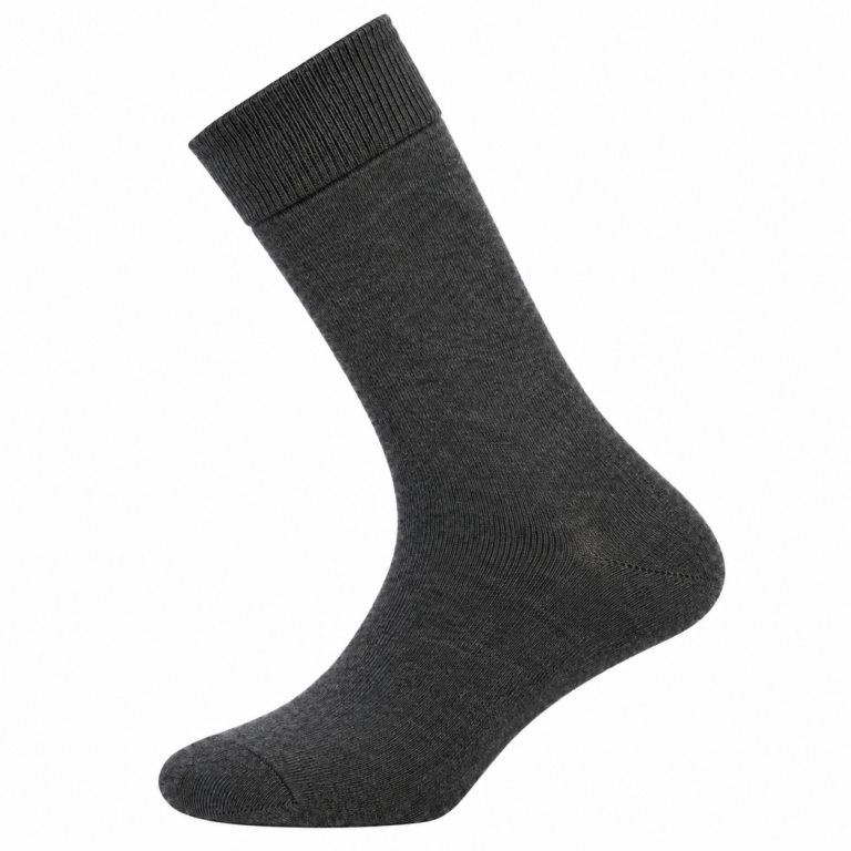 Maison Broussaud - Les unies - chaussettes homme - coton anthracite – 43/46 / ANTHRACITE