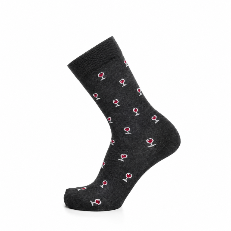 Maison Broussaud - Les Epicuriens 2 - chaussettes homme - coton gris – 43/46 / Gris Bordeaux