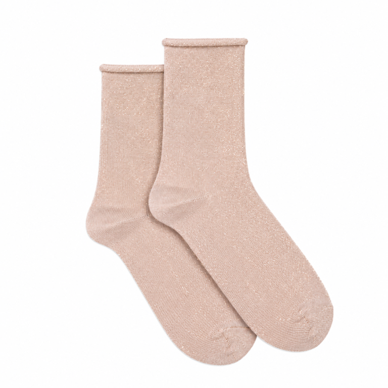 Maison Broussaud - Les Roulottées - chaussettes femme - coton rose – 39/41 / Rose Brillo