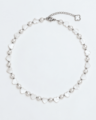 Collier Sacré-Coeur Perles de Culture Nacre et Argent 925 par la marque NEIJE NEIJE - Collier Sacré-Coeur Perles de Culture Nacre et Argent 925